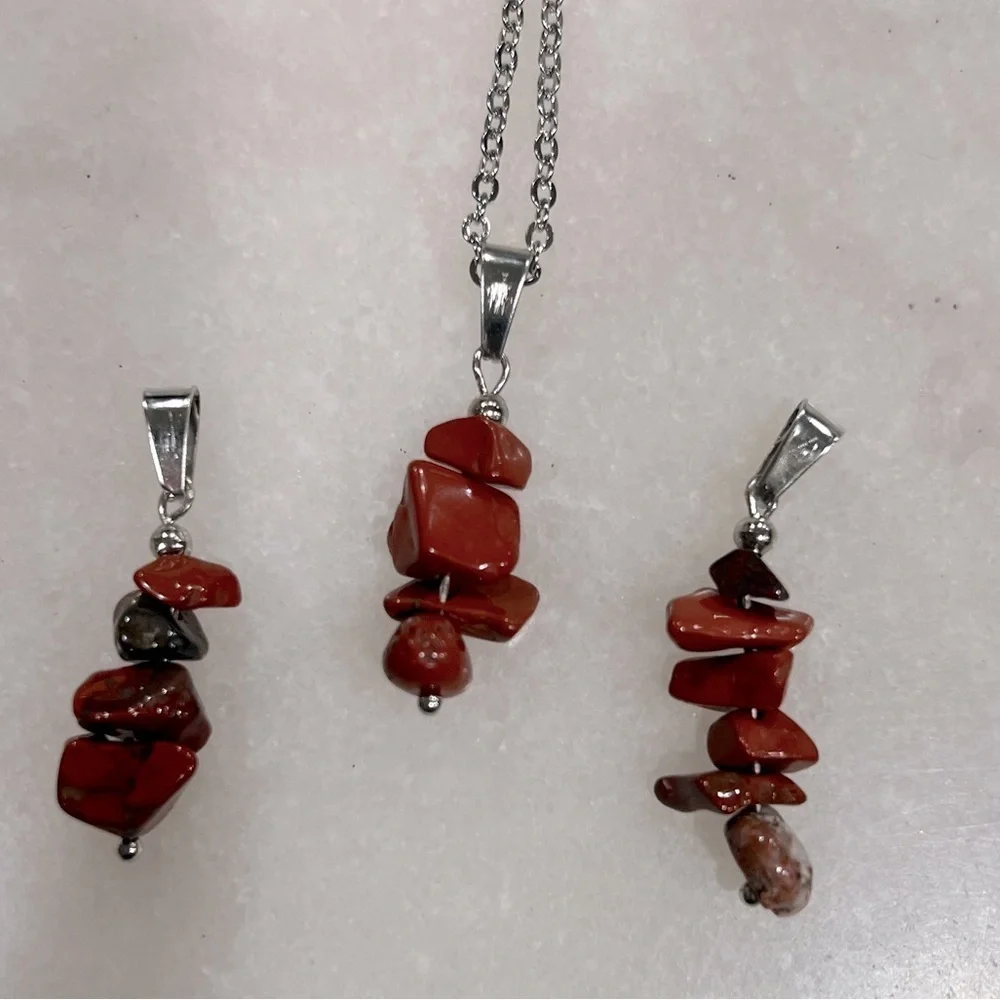 Stack Stone Gemstone Crystal Chip Pendant